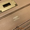 Hermes 21cm Mini kelly 2424 evercolor 0M/Chai Gold Hardware Full Handmade