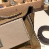 Hermes 21cm Mini kelly 2424 evercolor D0 /Beige de Weimar& 18 /Étoupe Grey Silver Hardware Full Handmade