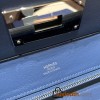 Hermes 21cm Mini kelly 2424 evercolor 7E /Blue Brighton Silver Hardware Full Handmade