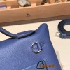 Hermes 21cm Mini kelly 2424 evercolor 7E /Blue Brighton Silver Hardware Full Handmade
