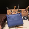 Hermes 21cm Mini kelly 2424 evercolor 7E /Blue Brighton Silver Hardware Full Handmade