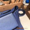 Hermes 21cm Mini kelly 2424 evercolor 7E /Blue Brighton Silver Hardware Full Handmade