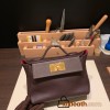 Hermes 21cm Mini kelly 2424 0G /Rouge Sellier& Framboise Gold Hardware Full Handmade