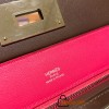 Hermes 21cm Mini kelly 2424 0G /Rouge Sellier& 0D /Rose Mexico Silver Hardware Full Handmade