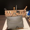 Hermes 21cm Mini kelly 2424  evercolor&swift 8F /Etain Gold Hardware Full Handmade