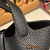 Hermes Picotin cargo Clemence 18cm 89 /Black (Noir) Silver Hardware