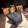 Hermes Picotin cargo Clemence 18cm 89 /Black Gold Hardware