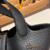 Hermes Picotin cargo Clemence 18cm 89 /Black Gold Hardware