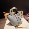 Hermes Picotin Clemence 18cm 0L/ Gris Meyer Gold Hardware