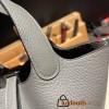 Hermes Picotin Clemence 18cm 0L/ Gris Meyer Silver Hardware