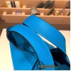Hermes Picotin Clemence 18cm 0F /Blue Frida Silver Hardware