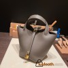 Hermes Picotin Clemence 18cm 8F /Etain Gold Hardware