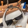 Hermes Picotin Clemence 18cm 08/ Blue Pale Gold Hardware