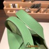 Hermes Picotin Clemence 18cm 3I/Vert Criquet Silver Hardware