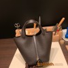 Hermes Picotin Clemence 18cm so black Gold Hardware