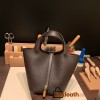 Hermes Picotin Clemence 18cm so black Gold Hardware