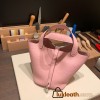 Hermes Picotin Clemence 18cm 3Q /Rose Sakura Silver Hardware