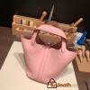Hermes Picotin Clemence 18cm 3Q /Rose Sakura Silver Hardware
