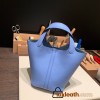 Hermes Picotin Clemence 18cm 2T /Blue Paradise Gold Hardware