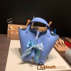 Hermes Picotin Clemence 18cm 2T /Blue Paradise Silver Hardware