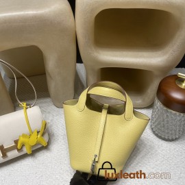 Picotin Lock 18/PM Taurillon Clemence (TC) Picotin I8 1Z/Jaune Poussin [2024 SS New Color]