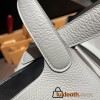 HERMES Picotin Lock 22 CLEMENCE 08/Blue Pale Silver Hardware