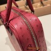 Hermès Plume 21 Ostrich B5/Ruby Silver Hardware Plume-003 Fully Hand-Stitched