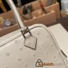 Hermès Plume 21 Ostrich 3C/Parchemin Silver Hardware Plume-004 Fully Hand-Stitched