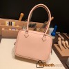 Hermès Plume 21 Evercolor P1/Rose Eglantine Silver Hardware Plume-013 Fully Hand-Stitched