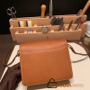 Hermès Roulis 19cm Barenia Faubourg 34/Fauve Gold Hardware Roulis-024 Fully Hand-Stitched