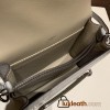 Hermès Roulis 19cm Crocodile Alligator & Natural Lizard 80/Pearl Grey X Ombre Silver Hardware Roulis-025 Fully Hand-Stitched