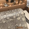 Hermès Roulis 19cm Crocodile Alligator & Natural Lizard 80/Pearl Grey X Ombre Silver Hardware Roulis-025 Fully Hand-Stitched