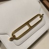 Hermès Roulis 19cm Evercolor 01/White (Blanc) Gold Hardware Roulis-032 Fully Hand-Stitched