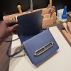 Hermès Roulis 19cm Evercolor 73/Blue Saphir X Blue Freeda Gold Hardware Roulis-033 Fully Hand-Stitched
