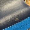 Hermès Roulis 19cm Evercolor 73/Blue Saphir X Blue Freeda Gold Hardware Roulis-033 Fully Hand-Stitched