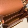 Hermès Roulis 19cm Evercolor 37/Gold Gold Hardware Roulis-035 Fully Hand-Stitched