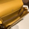 Hermès Roulis 19cm Evercolor 9D/Jaune Ambre Silver Hardware Roulis-036 Fully Hand-Stitched
