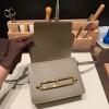 Hermès Roulis 19cm Evercolor 18/Étoupe Grey (Étoupe) Gold Hardware Roulis-037 Fully Hand-Stitched