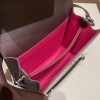 Hermès Roulis 19cm Evercolor 0G/Rouge Sellier X Framboise Silver Hardware Roulis-040 Fully Hand-Stitched