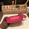 Hermès Cherche-Midi 18 Veau Epsom L3/Rose Purple Silver Hardware Cherche-044 Fully Hand-Stitched