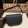 Hermès Cherche-Midi 18 Veau Epsom 89/Black (Noir) Silver Hardware Cherche-045 Fully Hand-Stitched