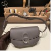 Hermès Cherche-Midi 18 Veau Epsom 81/Gris Tourterelle Silver Hardware Cherche-046 Fully Hand-Stitched