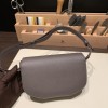 Hermès Cherche-Midi 18 Veau Epsom 81/Gris Tourterelle Silver Hardware Cherche-046 Fully Hand-Stitched