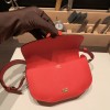 Hermès Cherche-Midi 18 Veau Epsom Q5/Rouge Casaque Silver Hardware Cherche-048 Fully Hand-Stitched