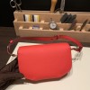 Hermès Cherche-Midi 18 Veau Epsom Q5/Rouge Casaque Silver Hardware Cherche-048 Fully Hand-Stitched