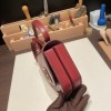 Hermès Mosaique 17cm Box Calf B5/Ruby Gold Hardware Mosaique-063 Fully Hand-Stitched