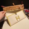 Hermès Jige Elan 29 Clutch Swift I2/Nata & 1Z/Jaune Poussin JigeElan-078 Fully Hand-Stitched