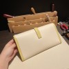 Hermès Jige Elan 29 Clutch Swift I2/Nata & 1Z/Jaune Poussin JigeElan-079 Fully Hand-Stitched