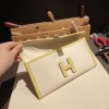 Hermès Jige Elan 29 Clutch Swift I2/Nata & 1Z/Jaune Poussin JigeElan-079 Fully Hand-Stitched