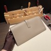 Hermès Jige Elan 29 Clutch Swift M8/Gris Asphalt JigeElan-082 Fully Hand-Stitched